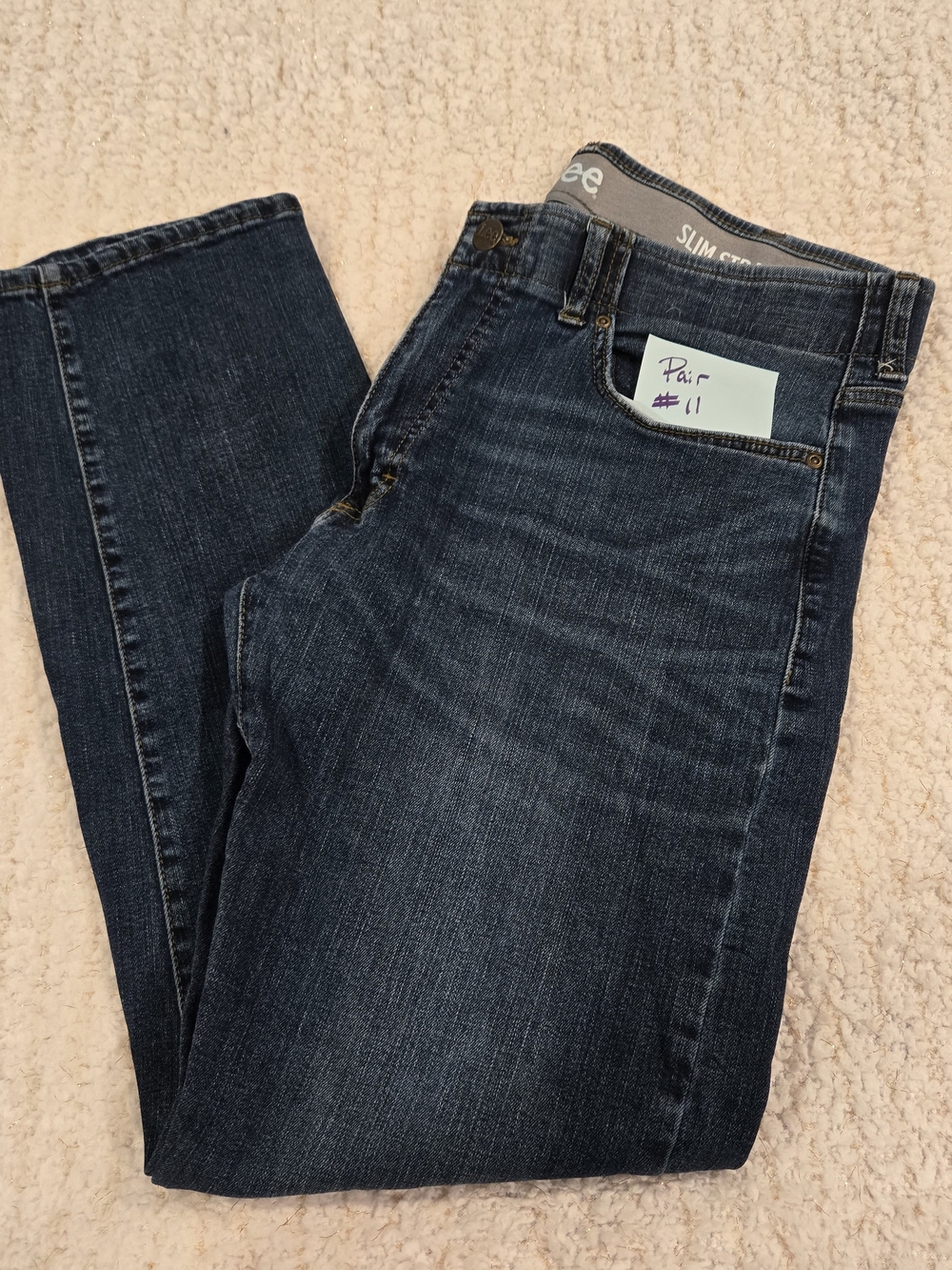 Lee Slim Straight Men’s Jeans in Dark Blue